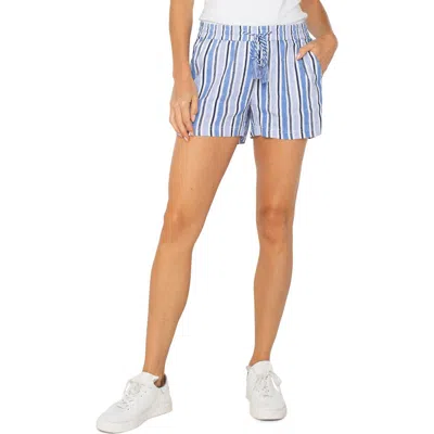 Liverpool Los Angeles Stripe Drawstring Shorts In Multi