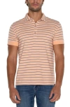 Liverpool Los Angeles Striped Short Sleeve Polo Shirt In Nectar