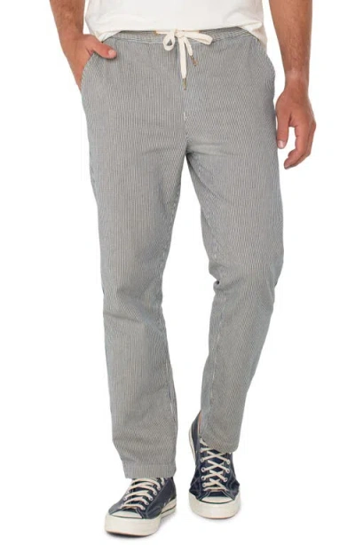 Liverpool Los Angeles Stripe Stretch Cotton Joggers In Gray