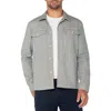 Liverpool Los Angeles Stripe Stretch Cotton Shirt Jacket In Gray