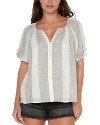 LIVERPOOL LOS ANGELES STRIPED BUTTON FRONT TOP