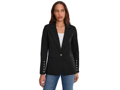 Liverpool Los Angeles Super Stretch Ponte Blazer With Button Sleeve In Black