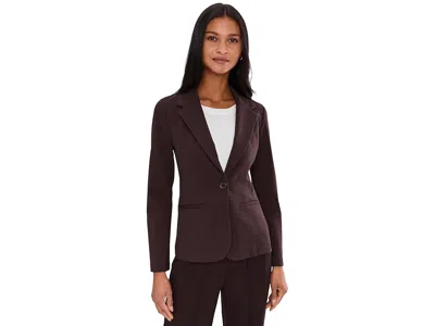 Liverpool Los Angeles Super Stretch Ponte Fitted Blazer In Brown