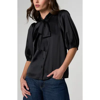 Liverpool Los Angeles Tie Neck Shirt In Black