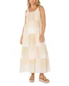 Liverpool Los Angeles Tie Strap Tiered Dress In Multi