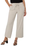 Liverpool Los Angeles Tie Waist Ankle Wide Leg Pants In Gray