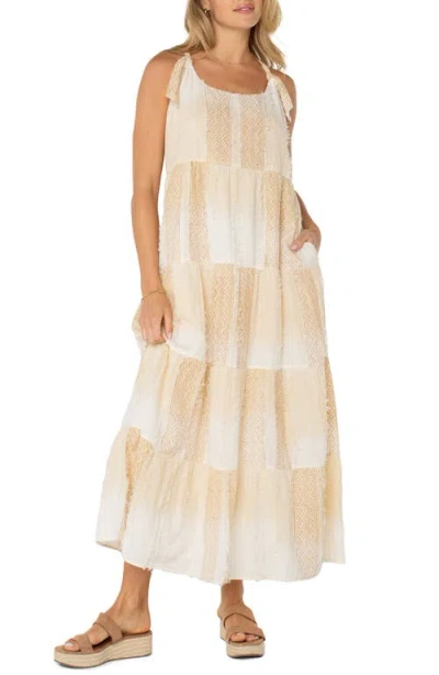 Liverpool Los Angeles Tiered Cotton Maxi Sundress