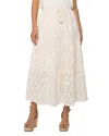 Liverpool Los Angeles Tiered Cotton Eyelet Maxi Skirt