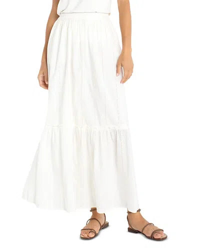 Liverpool Los Angeles Tiered Woven Pull On Skirt In White