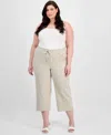 Liverpool Los Angeles Trendy Plus Size Cropped Pull-on Pants
