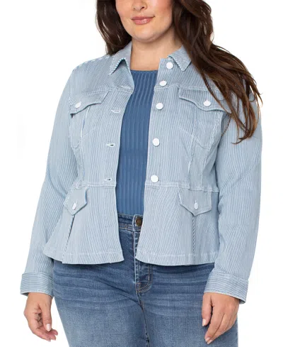 Liverpool Los Angeles Trendy Plus Size Peplum Jacket