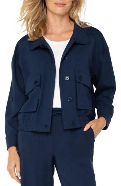Liverpool Los Angeles Utility Jacket In Dark Navy
