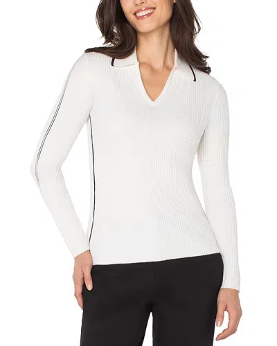 LIVERPOOL LOS ANGELES V NECK COLLARED SWEATER