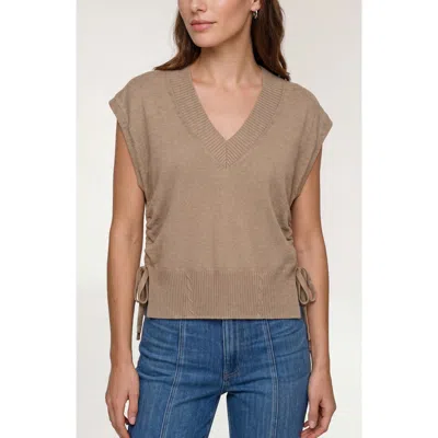 Liverpool Los Angeles V Neck Dolman Sleeve Sweater In Brown