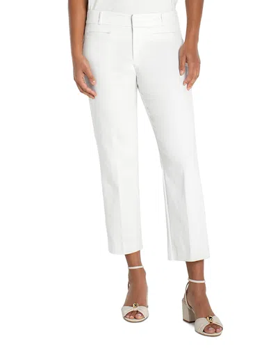 Liverpool Los Angeles Welt Pocket Crop Straight Leg Pants In White