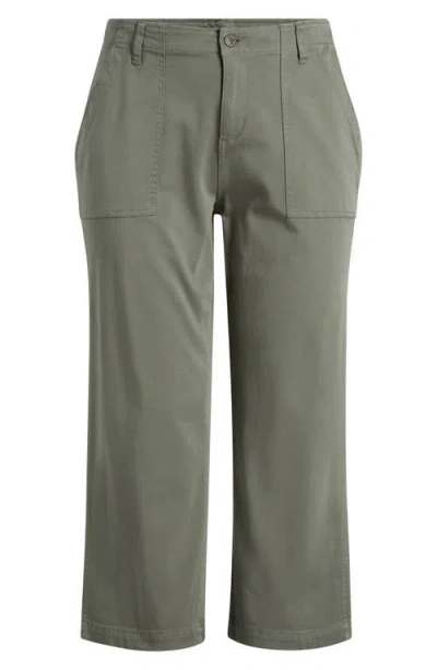 LIVERPOOL LOS ANGELES LIVERPOOL LOS ANGELES WIDE LEG CROP TWILL CARGO PANTS