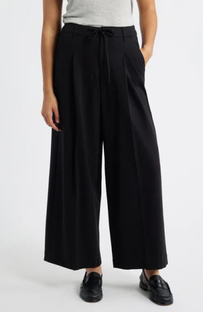 Liverpool Los Angeles Wide Leg Drawstring Pants In Black