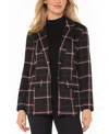 Liverpool Los Angeles Plaid Notched Lapel Blazer In Multi