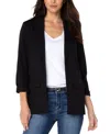 Liverpool Los Angeles Princess Detail Boyfriend Blazer In Black