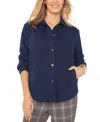 Liverpool Los Angeles Women's Button-front Shirt Jacket In Blue