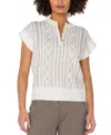 Liverpool Los Angeles Cap Sleeve Sweater In White