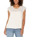 Liverpool Los Angeles Dolman Sleeve Cotton Eyelet Top