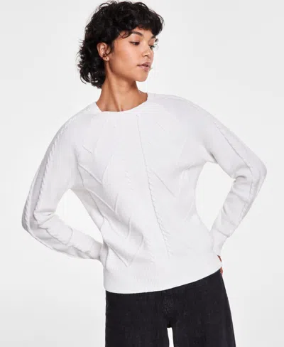 Liverpool Los Angeles Crewneck Raglan Sleeve Sweater In Porcelain