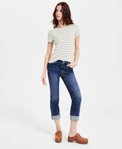 Liverpool Los Angeles Women's Cuffed Cropped Jeans In Wells