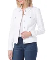 Liverpool Los Angeles Women's Denim Trucker Jacket In Bright White