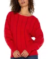 Liverpool Los Angeles Crewneck Dolman Sleeve Sweater In Tango Red