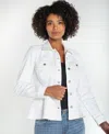 Liverpool Los Angeles Eyelet Denim Jacket In White
