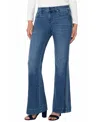 Liverpool Los Angeles Women's Hannah Flare Self Trim Jeans In Blue