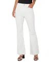 Liverpool Los Angeles Women's Hannah Pinstriped Flare Jeans In White,black Pinstripe