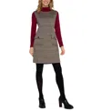 Liverpool Los Angeles Houndstooth Sleeveless Sheath Minidress In Black,tan Houndstooth