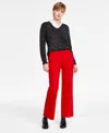 Liverpool Los Angeles Kelsey Flare Stretch Suiting Pants In Tango Red