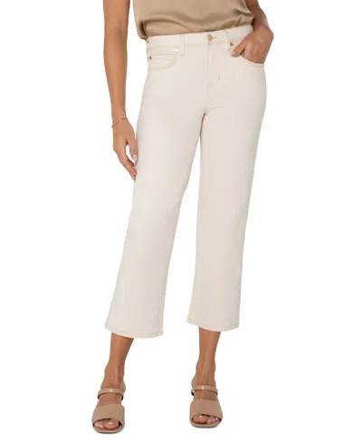 Liverpool Los Angeles Women's Kennedy Cropped Straight-leg Jeans In Seaside Dunes
