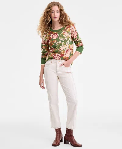 Liverpool Los Angeles Women's Kennedy Mid-rise Crop Straight Jeans In White