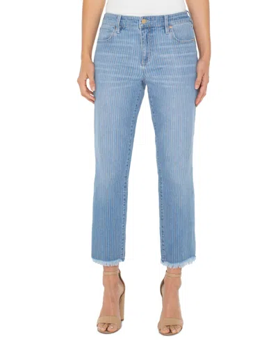 LIVERPOOL LOS ANGELES WOMEN'S LIV STRIPED SKINNY JEANS