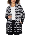 Liverpool Los Angeles Open Front Sweater Coat In Multi