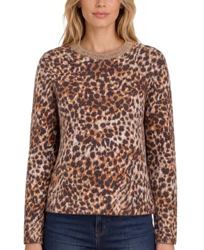 Liverpool Los Angeles Crewneck Long Sleeve Sweater In Multi