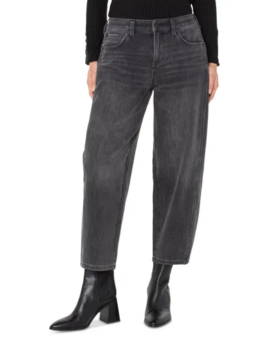 LIVERPOOL LOS ANGELES WOMEN'S MID-RISE BARREL-LEG JEANS