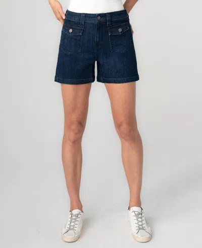 Liverpool Los Angeles Women's Mid-rise Denim Shorts In Blue