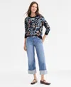 Liverpool Los Angeles Women's Morgan Mid Rise Cuffed Wide Leg Jeans In Multi