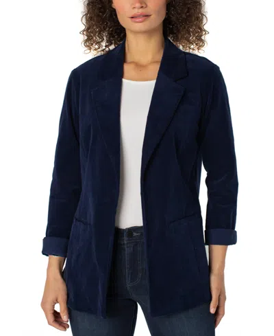 LIVERPOOL LOS ANGELES WOMEN'S NOTCH COLLAR BOYFRIEND BLAZER