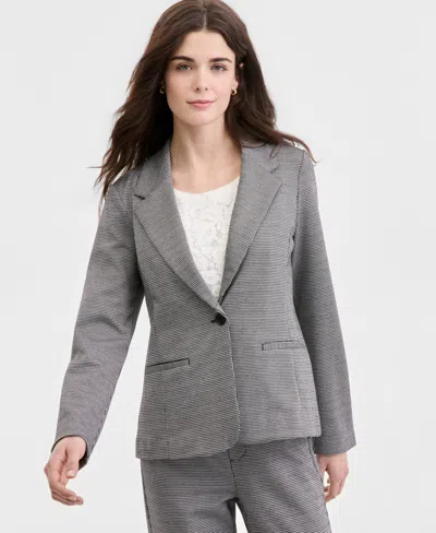 Liverpool Los Angeles Women's Notch Collar Fitted Blazer In Gray