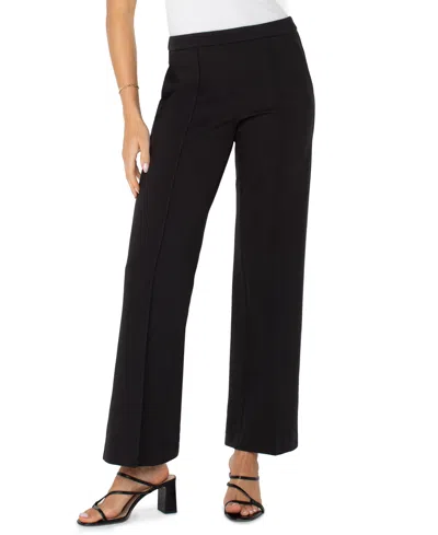 Liverpool Los Angeles Women's Pull-on Wide-leg Pants In Black
