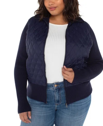 Liverpool Los Angeles Women's Quilted Puffer Jacket In Blue