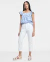 Liverpool Los Angeles The Keeper Cuffed Boyfriend Jeans In Bright White