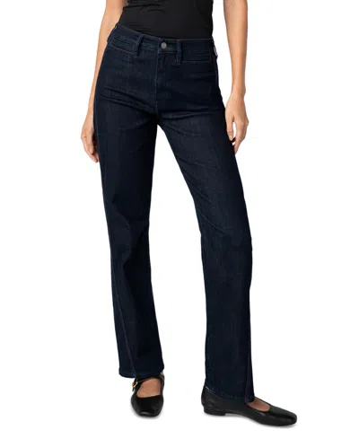 Liverpool Los Angeles Kennedy High Rise Straight Leg Jeans In Midnight Eclipse In Blue