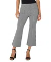 Liverpool Los Angeles Stella Geo Print Pull-on Kick Flare Knit Pants In Black,white Batik